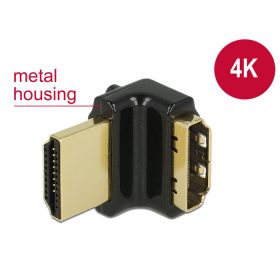   Delock 65663 High-Speed Ethernet HDMI-A anya > HDMI-A apa 4K 90° felfelé, fekete