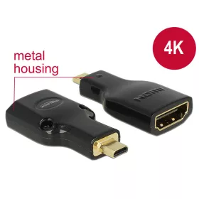   Delock 65664 High-Speed HDMI Ethernett - HDMI micro-D apa -> HDMI-A anya 4K fekete