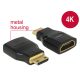 Delock HDMI Ethernettel - HDMI Mini-C apa > HDMI-A anya 4K adapter fekete (65665)