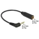 Delock Stereo jack 2.5mm 3 pin apa (hajlított csatlakozó) > Stereo jack 3.5mm 3 pin anya kábel (65672)
