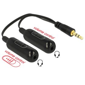 Delock 65683 3.5mm audio jack elosztó fekete
