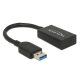 Delock USB 3.2 Gen 2 A-típusú apa > USB Type-C típusú anya átalakító 15cm fekete (65698)