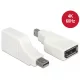 Delock Adapter, mini Displayport 1.2-es csatlakozódugó > Displayport-csatlakozóhüvely, 4K, 90 fokban