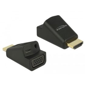  Delock Adapter HDMI-A dugó > VGA hüvely audióval (65895)