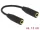 Delock 65896 sztereó jack 3,5 mm-es, 4 pólusú anya > anya adapter 13cm