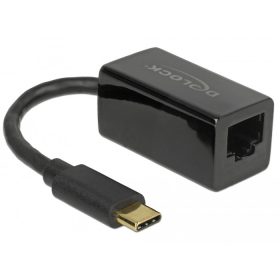   Delock 65904 USB Type-C > Gigabit LAN átalakító, kompakt, fekete