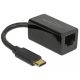 Delock 65904 USB Type-C > Gigabit LAN átalakító, kompakt, fekete
