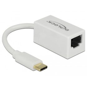 Delock USB-C > Gigabit LAN átalakító fehér (65906)
