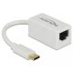 Delock USB-C > Gigabit LAN átalakító fehér (65906)
