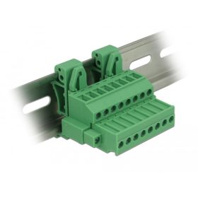   Delock Sorkapocs blokk készlet DIN sínhez 8 tűs csavarzárral (65940)