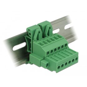   Delock Sorkapocs blokk készlet DIN sínhez 6 tűs csavarzárral (65942)