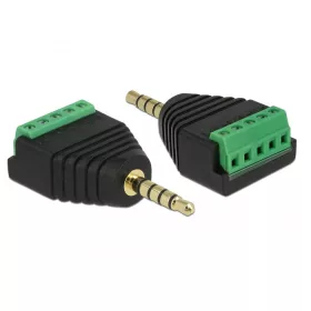   Delock Adapter Stereo jack 3,5 mm-es csatlakozó   sorkapocs blokk 5 tűs (65947)