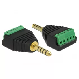   Delock Adapter Stereo jack 4,4 mm-es csatlakozó   sorkapocs blokk 5 tűs (65948)
