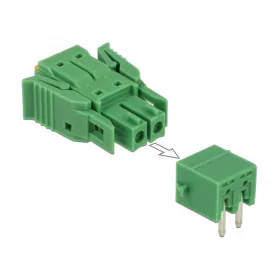   Delock 2 tűs, 3,81 mm-es vízszintes hornyos PCB sorkapocs blokk csomag (65952)