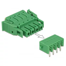   Delock 4 tűs, 3,81 mm-es vízszintes hornyos PCB sorkapocs blokk csomag (65954)