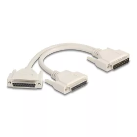   Delock Y osztott kábeles adapter D-Sub 25 tűs apa - 2 x D-Sub 25 tűs anya csavarokkal 30 cm (65959)