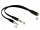Delock 1 x 3,5 mm-es 4-tűs anya sztereo jack - 2 x 3,5 mm-es, 3-tűs apa sztereo jack Headset adapter (65967)