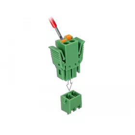   Delock 2 tűs, 3,81 mm-es függőleges hornyos PCB sorkapocs blokk csomag (65968)