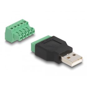   Delock USB 2.0 A-típusú apa - Terminal Block Adapter 2-rész (65971)
