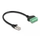 Delock RJ45 Kábel Cat.6 apa - Terminal Block Adapter 30 cm 2-rész (65975)
