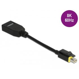   Delock Mini DisplayPort 1.4   DisplayPort adapter retesszel záró funkcióval 8K 60 Hz