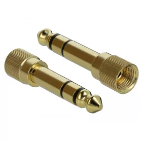   Delock Átalakító 6,35 mm sztereo apa   3,5 mm sztereo anya 3 pólusú fém, csavarozható