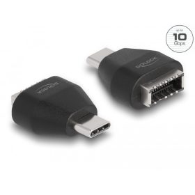   Delock Adapter USB Type-C  apa - USB 3.2 kulcs A anya fekete (66058)
