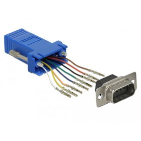   Delock Kék Sub-D 9-tűs apa  RJ45 anya összekötő adapter (66167)