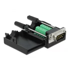 Delock Sub-D 9 tűs adapter apa - 10 tűs kapocstest házzal