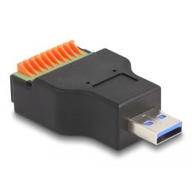   Delock USB 3.2 Gen 1 A-típusú apa - Terminal Block Adapter lenyomó gombbal