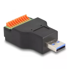   Delock USB 3.2 Gen 1 A-típusú apa - Terminal Block Adapter lenyomó gombbal