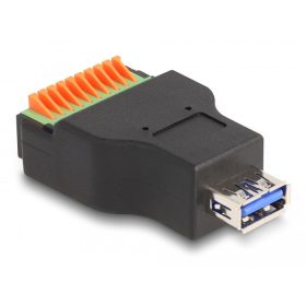  Delock USB 3.2 Gen 1 A-típusú anya - Terminal Block Adapter lenyomó gombbal