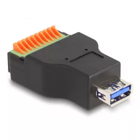   Delock USB 3.2 Gen 1 A-típusú anya - Terminal Block Adapter lenyomó gombbal