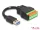 Delock A-típusú USB 3.2 Gen 1 kábel apa - terminal block adapter lenyomó gombbal 15 cm