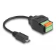 Delock Micro-B-típusú USB 2.0 kábel apa - terminal block adapter lenyomó gombbal 15 cm (66251)