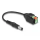 Delock DC kábel 2,1 x 5,5 mm apa - Terminal Block Adapter lenyomó gombbal 15 cm (66253)
