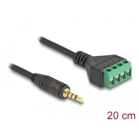   Delock Sztereo jack kábel apa 3,5 mm 4 tűs - Terminal Block Adapter 20 cm (66268)