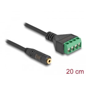   Delock Sztereo jack kábel anya 2,5 mm 4 tűs - Terminal Block Adapter 20 cm