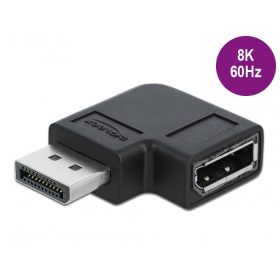  Delock DisplayPort 1.4 adapter csatlakozó aljzathoz 90   -kal balra dőlve 8K 60 Hz