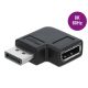 Delock DisplayPort 1.4 adapter csatlakozó aljzathoz 90   -kal balra dőlve 8K 60 Hz