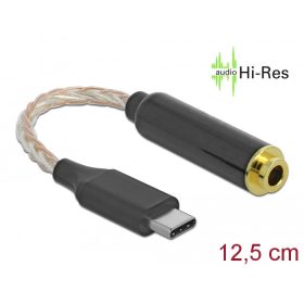   Delock Audio adapter USB Type-C  apa   4,4 mm 5-tus sztereo jack anya 12,5 cm (66302)