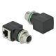 Delock Hálózati adapter M12 8 tűs A-kódolt anya - RJ45 anya (66314)