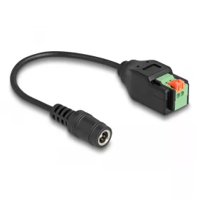   Delock DC 5,5 x 2,1 mm anya - Terminal Block Adapter nyomógombbal 15 cm (66326)