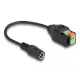 Delock DC 5,5 x 2,1 mm anya - Terminal Block Adapter nyomógombbal 15 cm (66326)