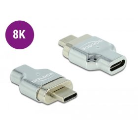   Delock Thunderbolt  3 / USB Type-C  (DP Alt Mód) 8K 30 Hz mágneses adapter apa - anya