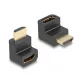 Delock nagysebességű HDMI Ethernet adapter apa és anya szögletes 8K 60 Hz Fekete