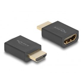   Delock Nagy sebességű HDMI Ethernet adapterrel apa - anya 8K 60 Hz fekete