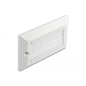   Delock Kábelrendező keret  fésűsávokkal 146 x 86 mm fehér (66496)