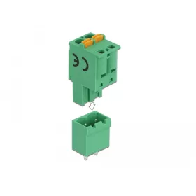   Delock 2 tűs, 5,08 mm-es függőleges hornyos PCB sorkapocs blokk csomag (66500)