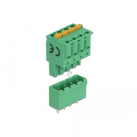   Delock 4 tűs, 5,08 mm-es függőleges hornyos PCB sorkapocs blokk csomag (66501)